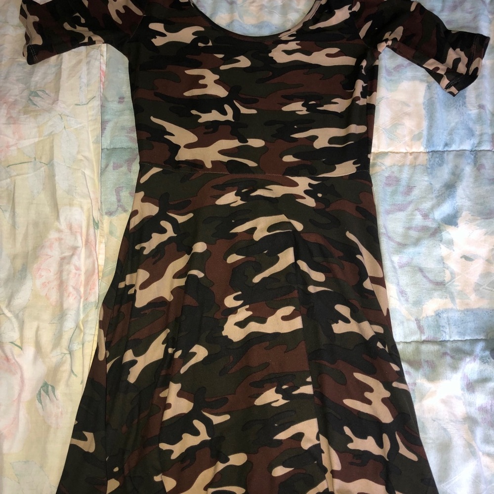 Camo Casual Mid Thigh Dress [Camo]